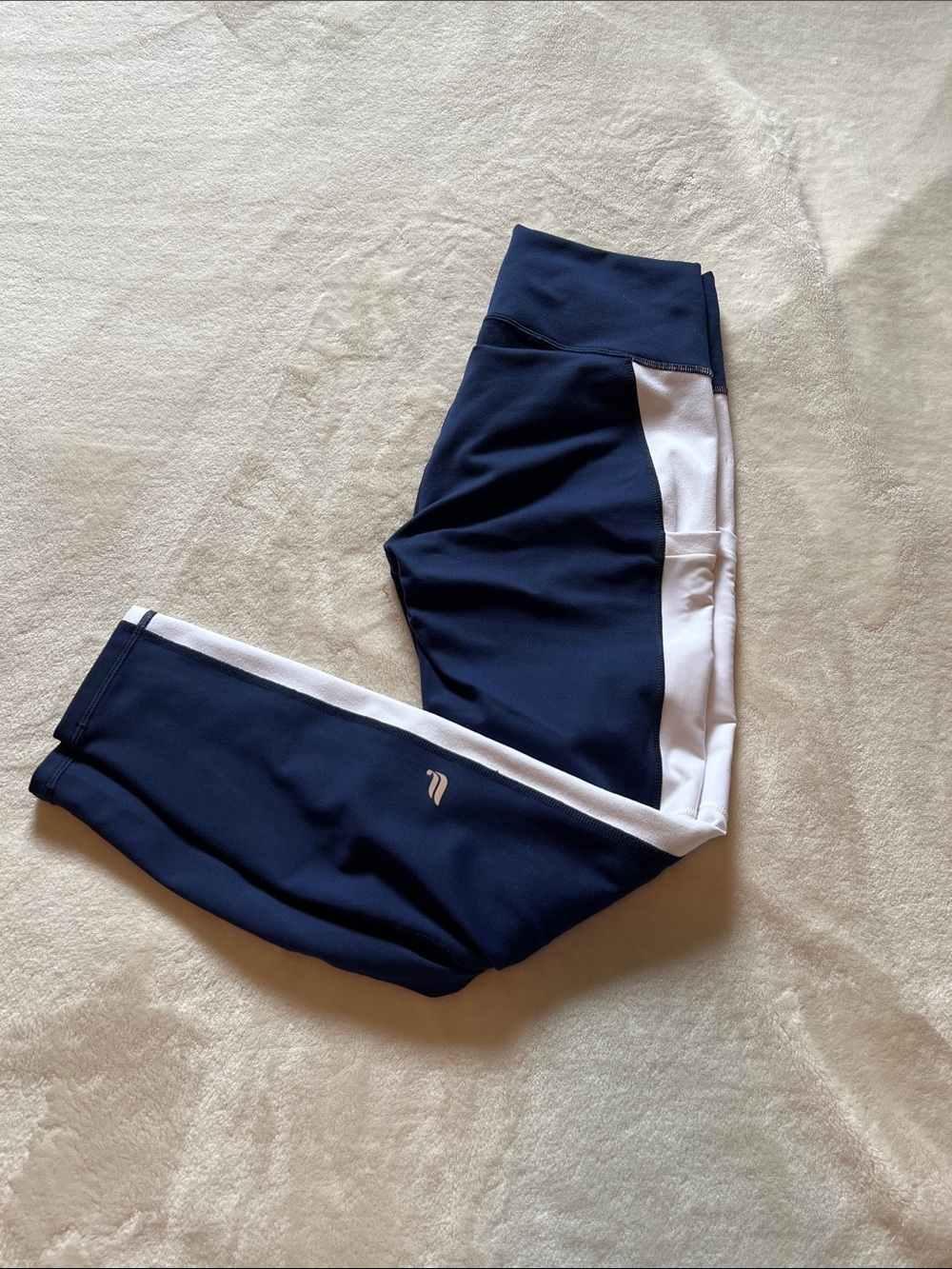 Fabletics Navy and White Athletic Leggings